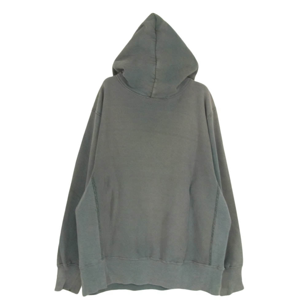 Champion チャンピオン ヴィンテージ 80s USA製 トリコタグ 2枚タグ REVERSE WEAVE リバースウィーブ PLAINFIELD ロゴ プリント スウェット パーカー カーキ系 L【中古】