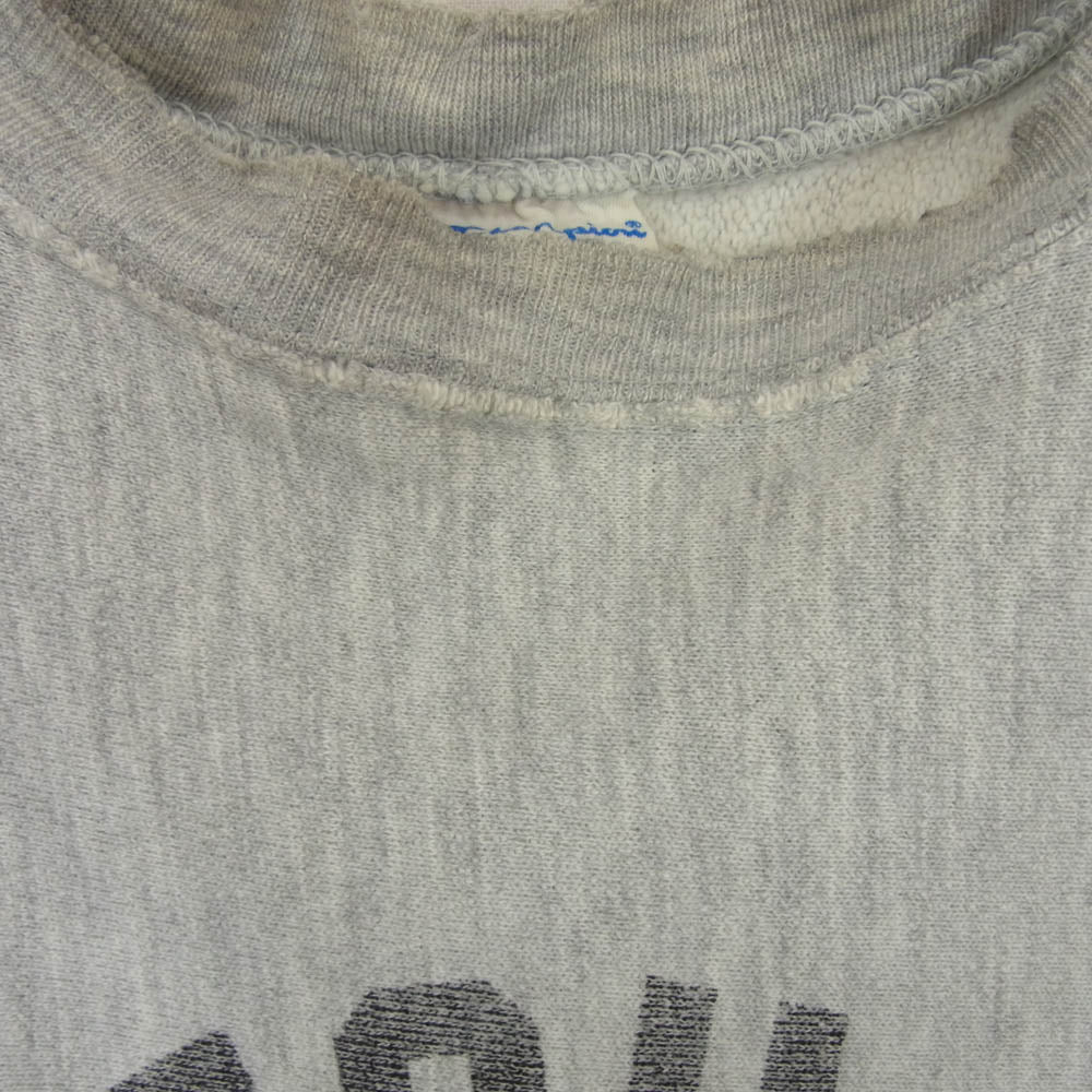 Champion チャンピオン ヴィンテージ 80s USA製 トリコタグ REVERSE WEAVE リバースウィーブ LIFEGUARD ロゴ プリント スウェット グレー系 L【中古】