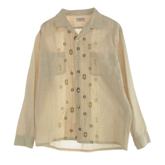 McGregor マックレガー VINTAGE ヴィンテージ 60s USA製 オープンカラー シャツ ベージュ系 L【中古】