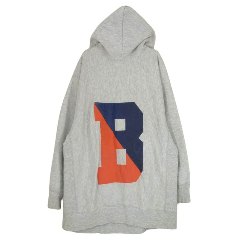 Champion チャンピオン ヴィンテージ 90s USA製 刺繍タグ REVERSE WEAVE リバースウィーブ Bucknell バックネル大学 ロゴ プリント スウェット パーカー グレー系 XXL【中古】