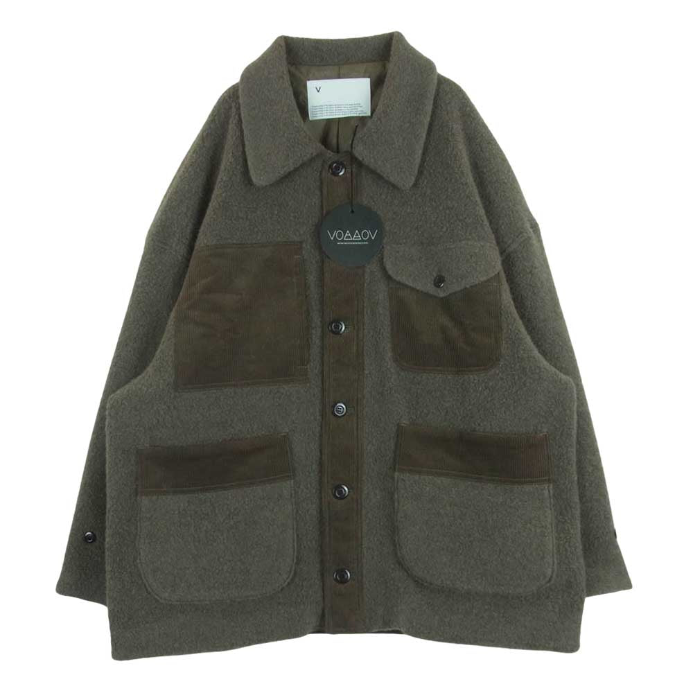 ヴォアーブ VOCA-K81 BISHU ANGORA PILE JERSEY Coveralls Jacket 尾州アンゴラ パイル ジャージー カバーオール ジャケット グレイッシュブラウン系 2【極上美品】【中古】