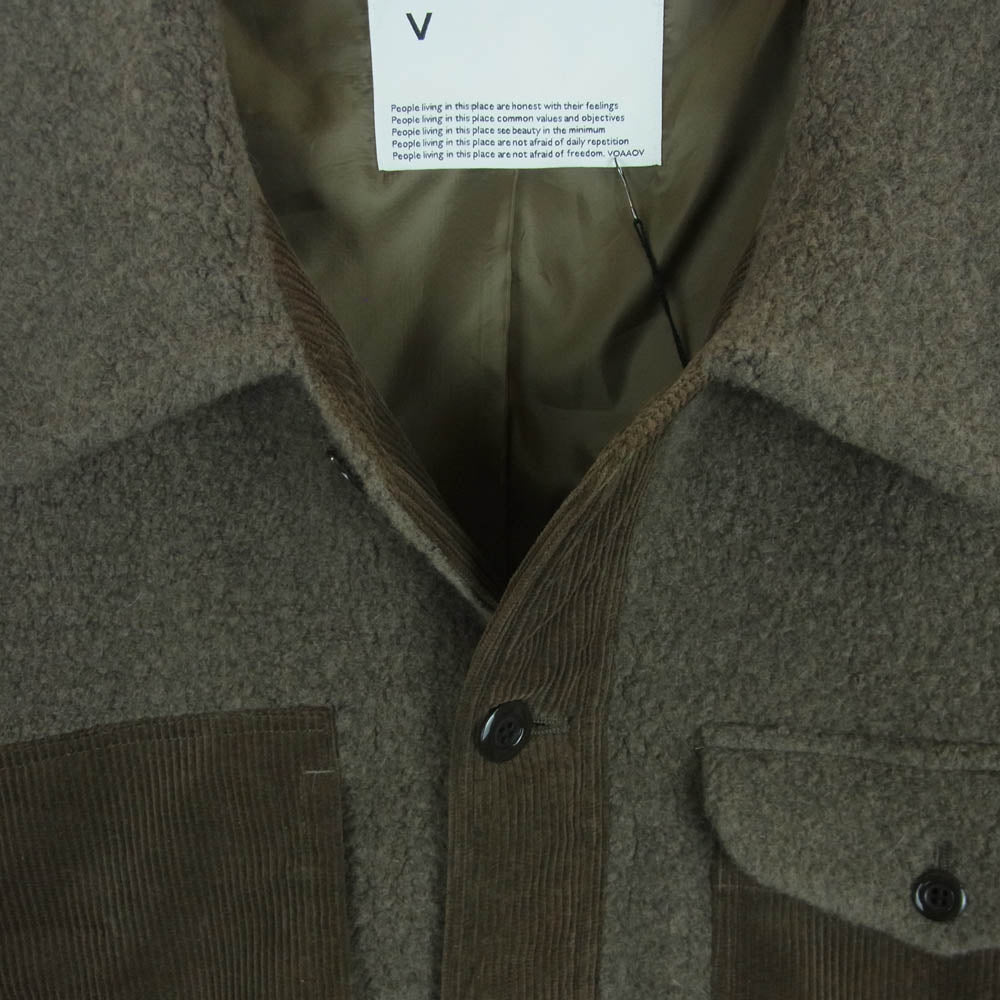 ヴォアーブ VOCA-K81 BISHU ANGORA PILE JERSEY Coveralls Jacket 尾州アンゴラ パイル ジャージー カバーオール ジャケット グレイッシュブラウン系 2【極上美品】【中古】
