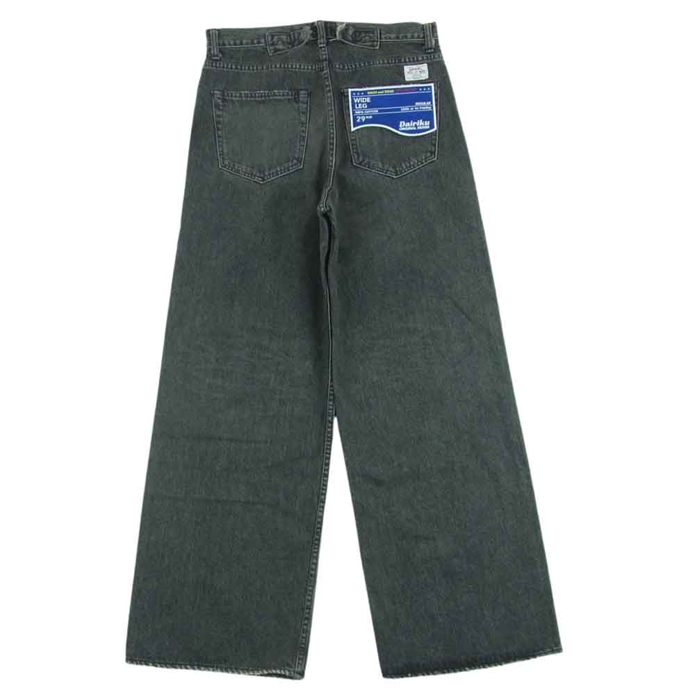 ダイリク 24SS D-15 Wide Denim Pants ワイド デニム パンツ コットン 日本製 グレー系 29【極上美品】【中古】