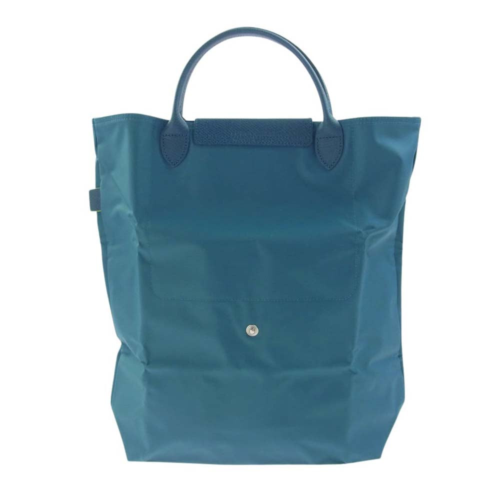 Longchamp ロンシャン ルプリアージュ M ショッピング バッグ トート ライトブルー系【中古】