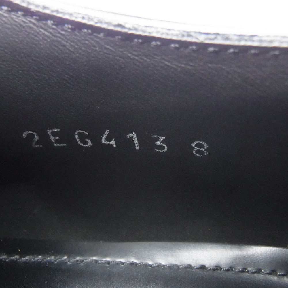 PRADA プラダ 2EG413 ブラッシュド レザー ダービー シューズ ブラック系 8【極上美品】【中古】