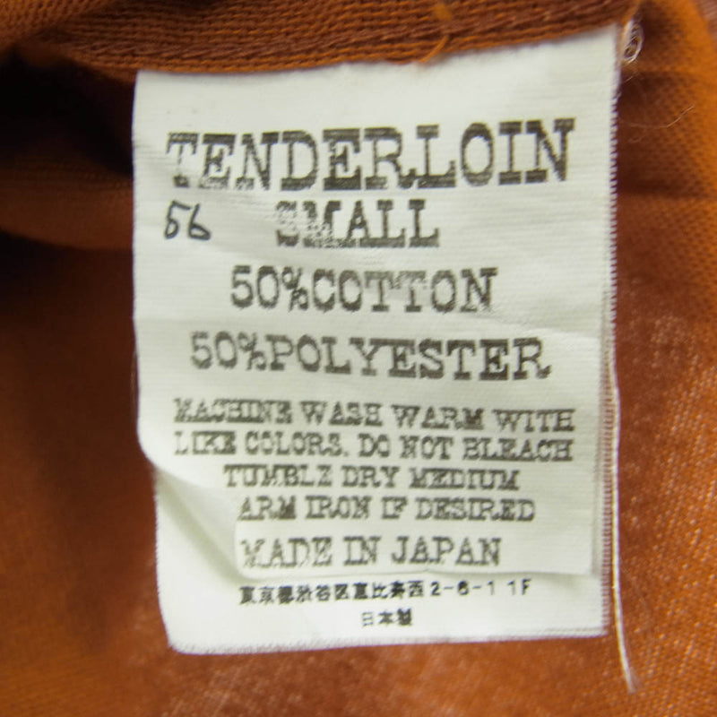 TENDERLOIN テンダーロイン 10SS T-Bowls Sht Long ボーリング 長袖 シャツ オレンジ系 S【中古】