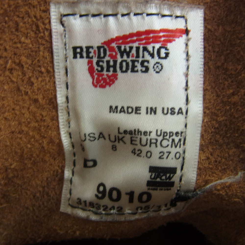 RED WING レッドウィング 9010 ベックマン レザー モックトゥ ブーツ ブラウン系 9D【中古】