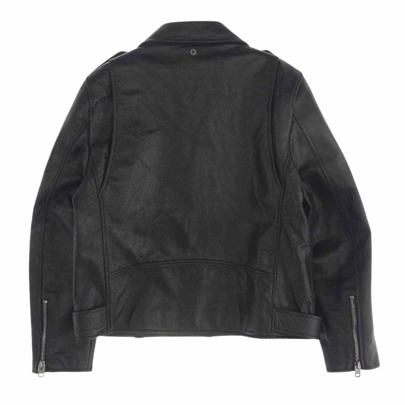 COACH コーチ CL359 MOTO JACKET カウレザー ダブル ライダース ジャケット ブラック系 S【中古】