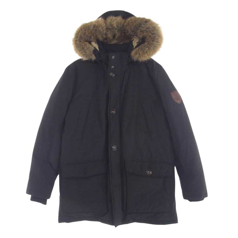 TOMMY HILFIGER トミーヒルフィガー 0887888343-083 フェイクファーフード付き ダウン ジャケット ブラック系 L【中古】