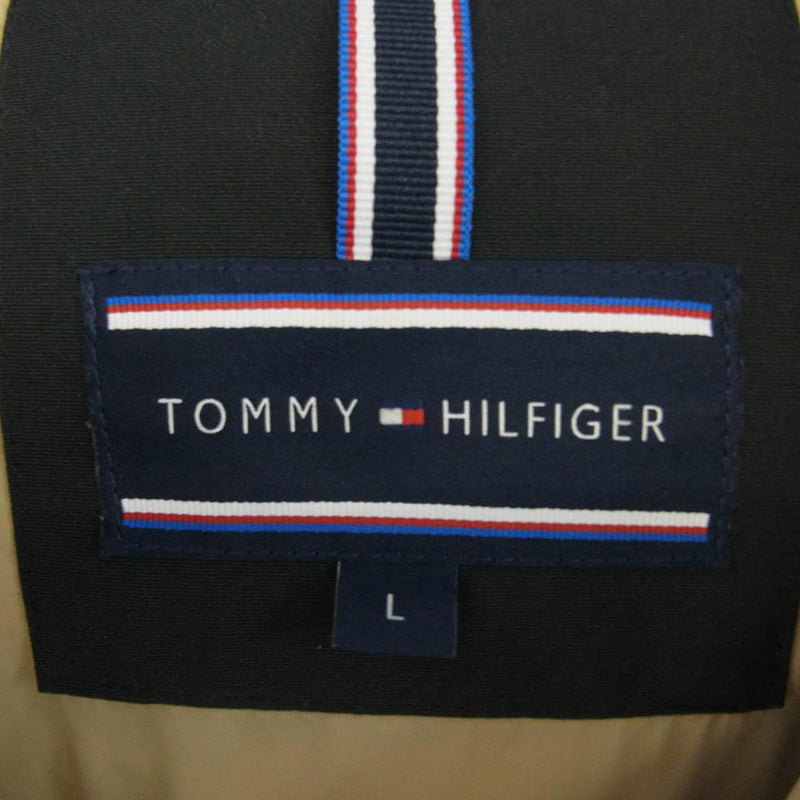 TOMMY HILFIGER トミーヒルフィガー 0887888343-083 フェイクファーフード付き ダウン ジャケット ブラック系 L【中古】