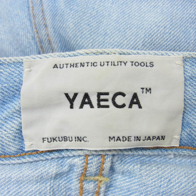 YAECA ヤエカ 13-13U wide straight コットン 日本製 ワイドストレート デニム パンツ インディゴブルー系 31【中古】