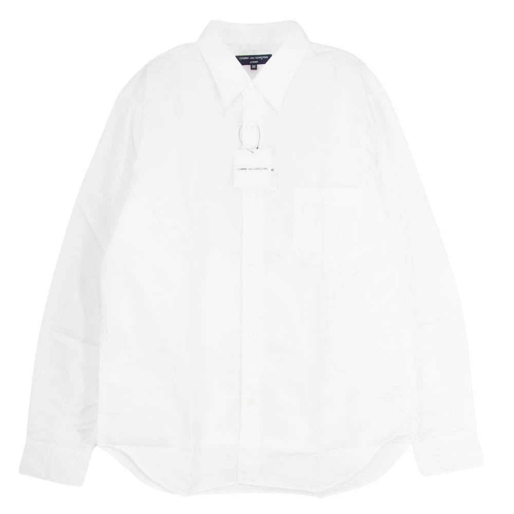 COMME des GARCONS HOMME コムデギャルソンオム HN-B101-051 綿 コットン ブロード LS シャツ ホワイト系 M【極上美品】【中古】