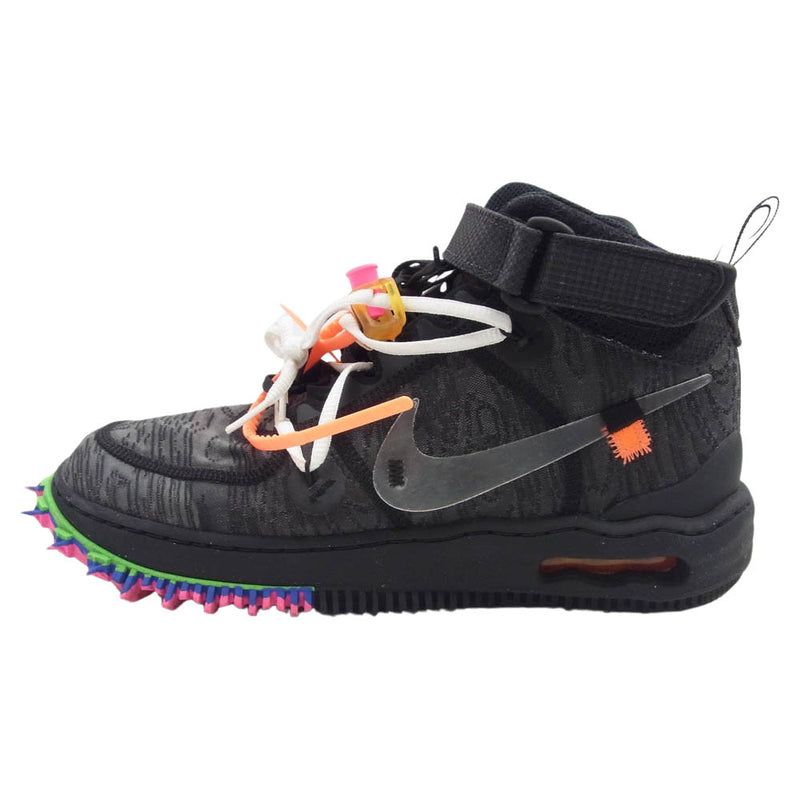 NIKE ナイキ DO6290-001 × Off-White オフホワイト Air Force 1 Mid AF1 エアフォースワン Black スニーカー ブラック系 27cm【中古】