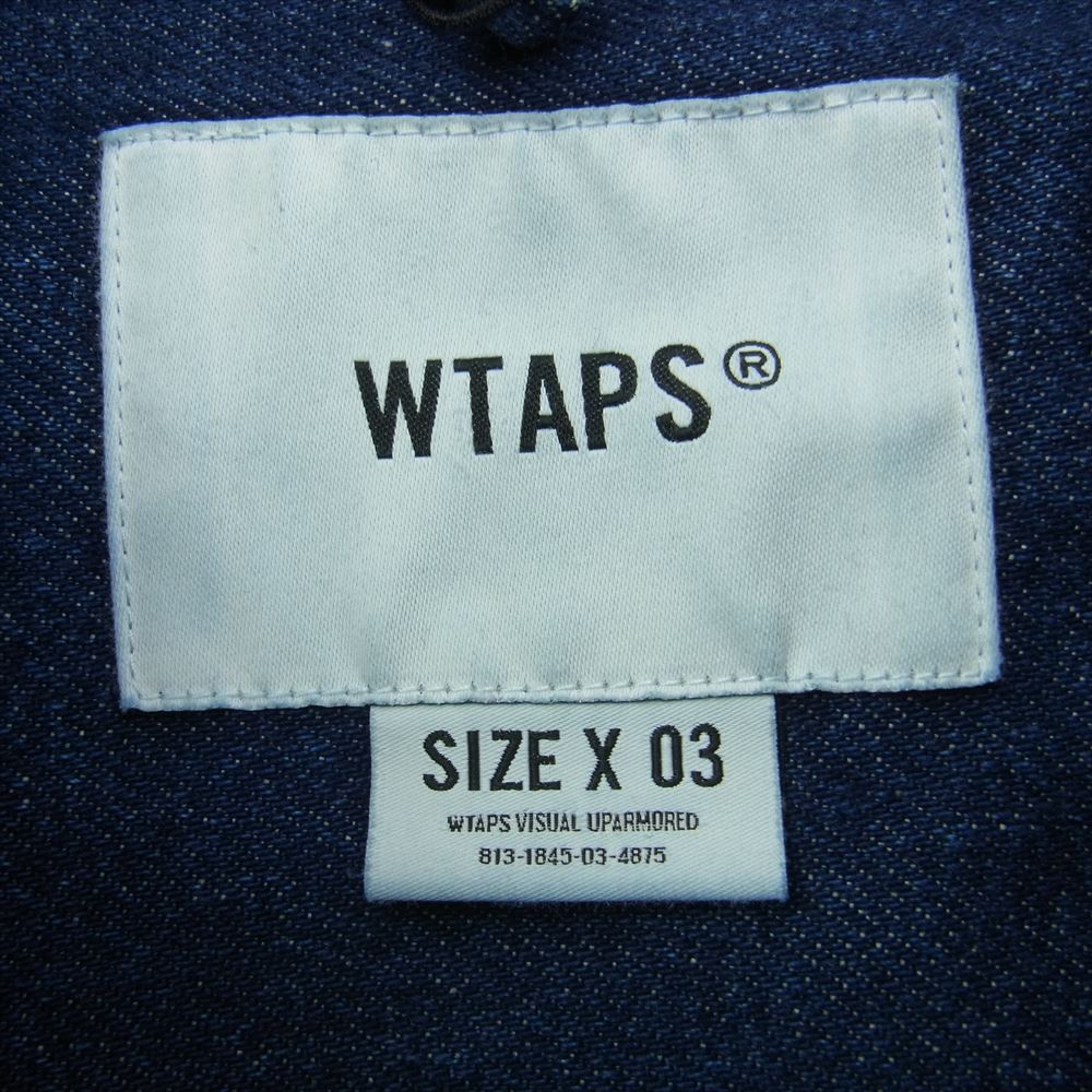 WTAPS ダブルタップス 22AW 222WVDT-SHM01 WCPO 01/LS/COTTON.DENIM  ダブルシーピーオー ロングスリーブ コットン デニム シャツ インディゴブルー系 03【美品】【中古】