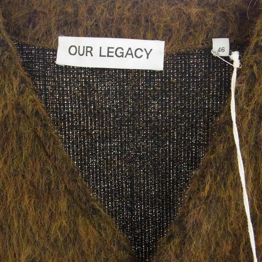 アワーレガシー M4213CRM CARDIGAN OLIVE MELANGE MOHAIR アルパカ混 カーディガン カーキ系 46【中古】