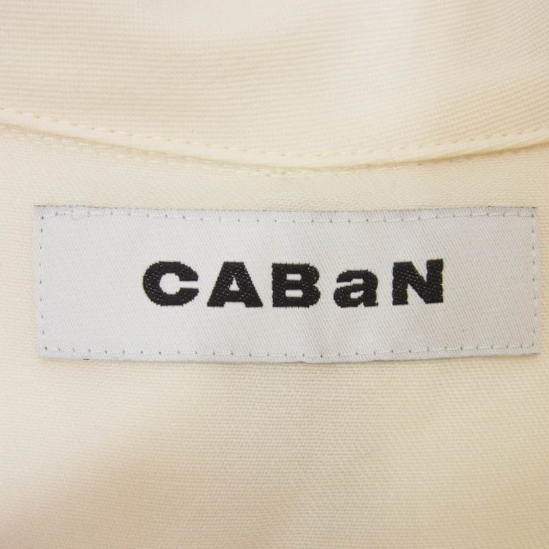 CABaN キャバン 39068406702 ウール ツイル  ハイネック ロング シャツ 長袖 シャツ オフホワイト系 S【中古】