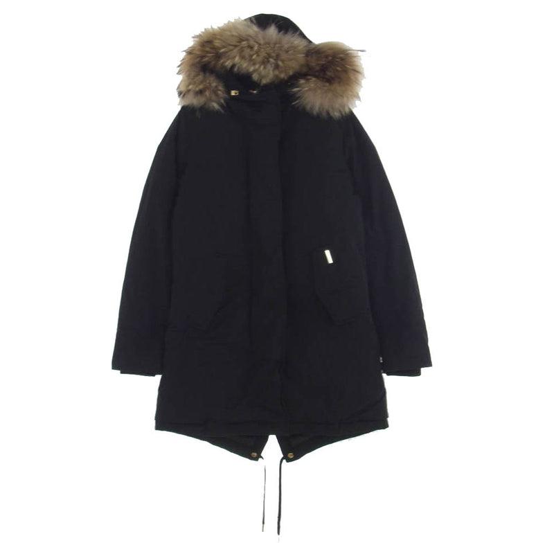 WOOLRICH ウールリッチ WWCPS2726D フィッシュテール ダウンジャケット ゴールド金具 ダウンモッズコート ブラック系 S【中古】