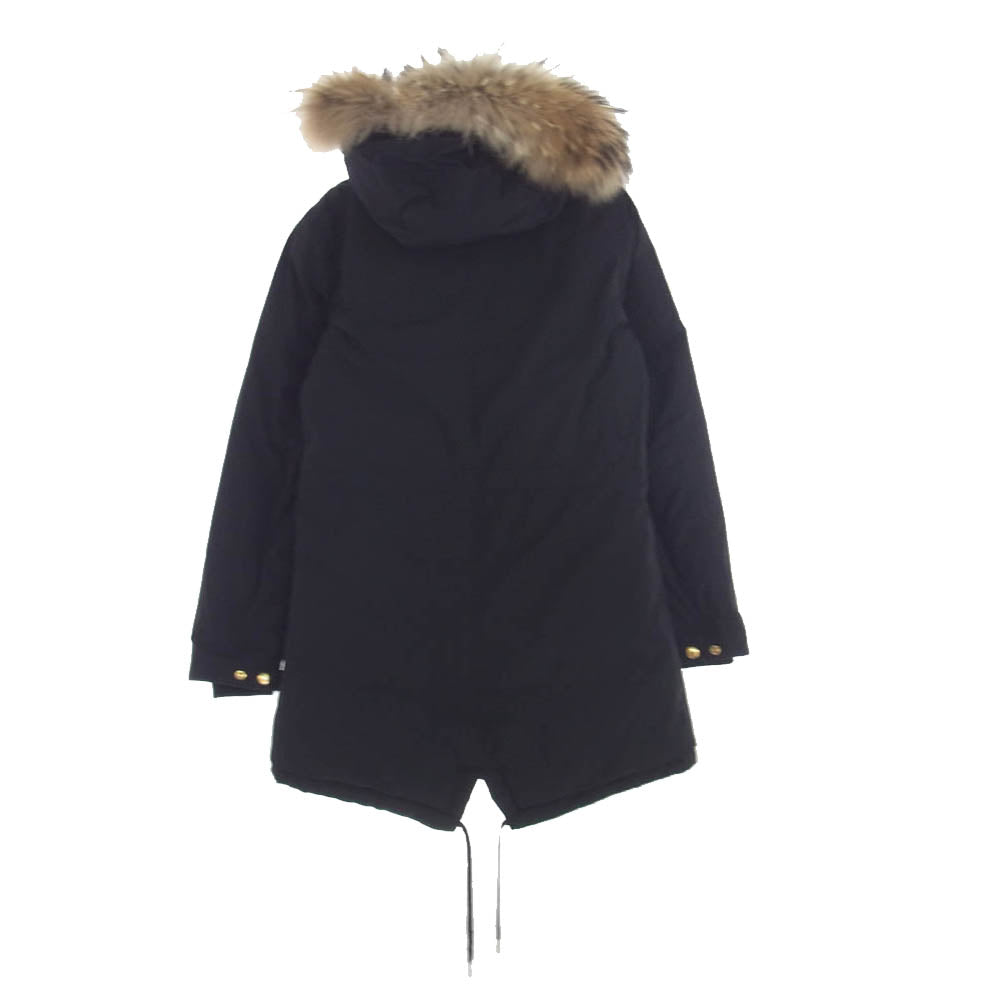 WOOLRICH ウールリッチ WWCPS2726D フィッシュテール ダウンジャケット ゴールド金具 ダウンモッズコート ブラック系 S【中古】