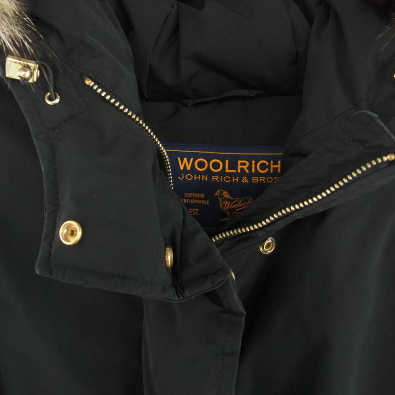 WOOLRICH ウールリッチ WWCPS2726D フィッシュテール ダウンジャケット ゴールド金具 ダウンモッズコート ブラック系 S【中古】