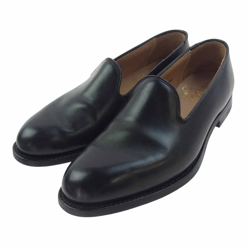 CROCKETT&JONES クロケットアンドジョーンズ 26507A-C01C1 378LAST KENSINGTON 4 BLACK CALF CITY SOLE ケンジントン ブラックカーフ シティソール ローファー ブラック系 UK6.5E【美品】【中古】