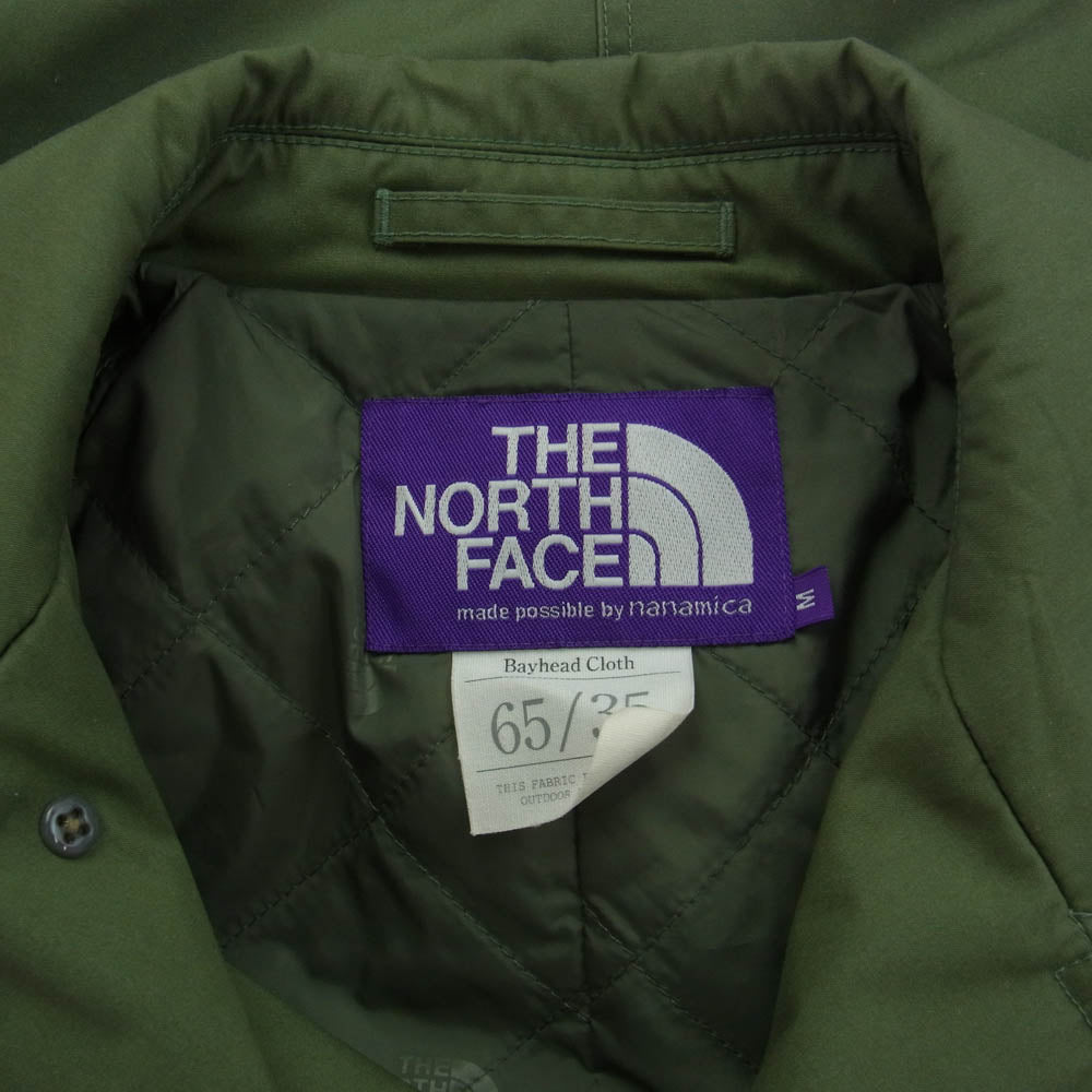 THE NORTH FACE ノースフェイス NY2956N PURPLE LABEL パープルレーベル BEAMS 別注 65/35 ステンカラーコート 中綿コート PRIMALOFT プリマロフト カーキ系 M【中古】