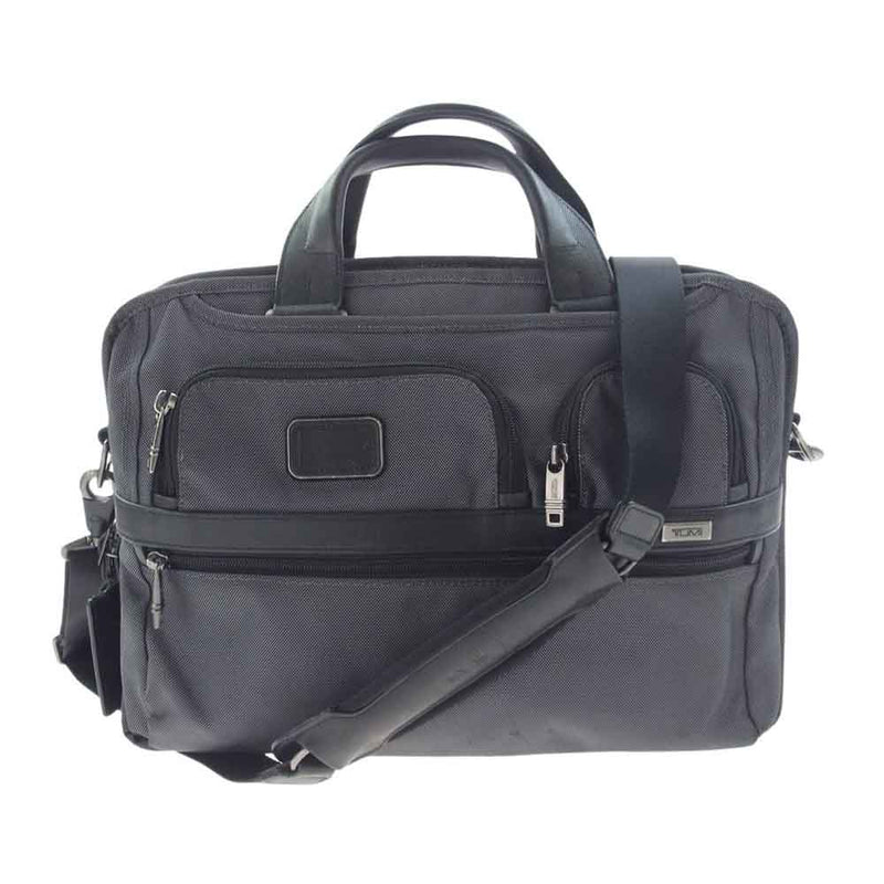 TUMI トゥミ 103798/1688 Pewter Alpha 2 Briefcase ブリーフケース ビジネス バッグ ブラック系【中古】