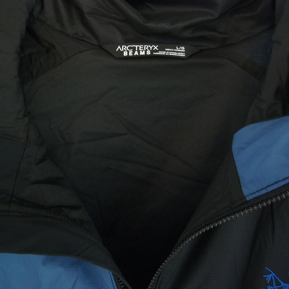 ARC'TERYX アークテリクス x BEAMS Atom LT Hoodie Jacket ビームス別注 アトム LT フーディー ジャケット ブラック系 ブルー系 L【極上美品】【中古】