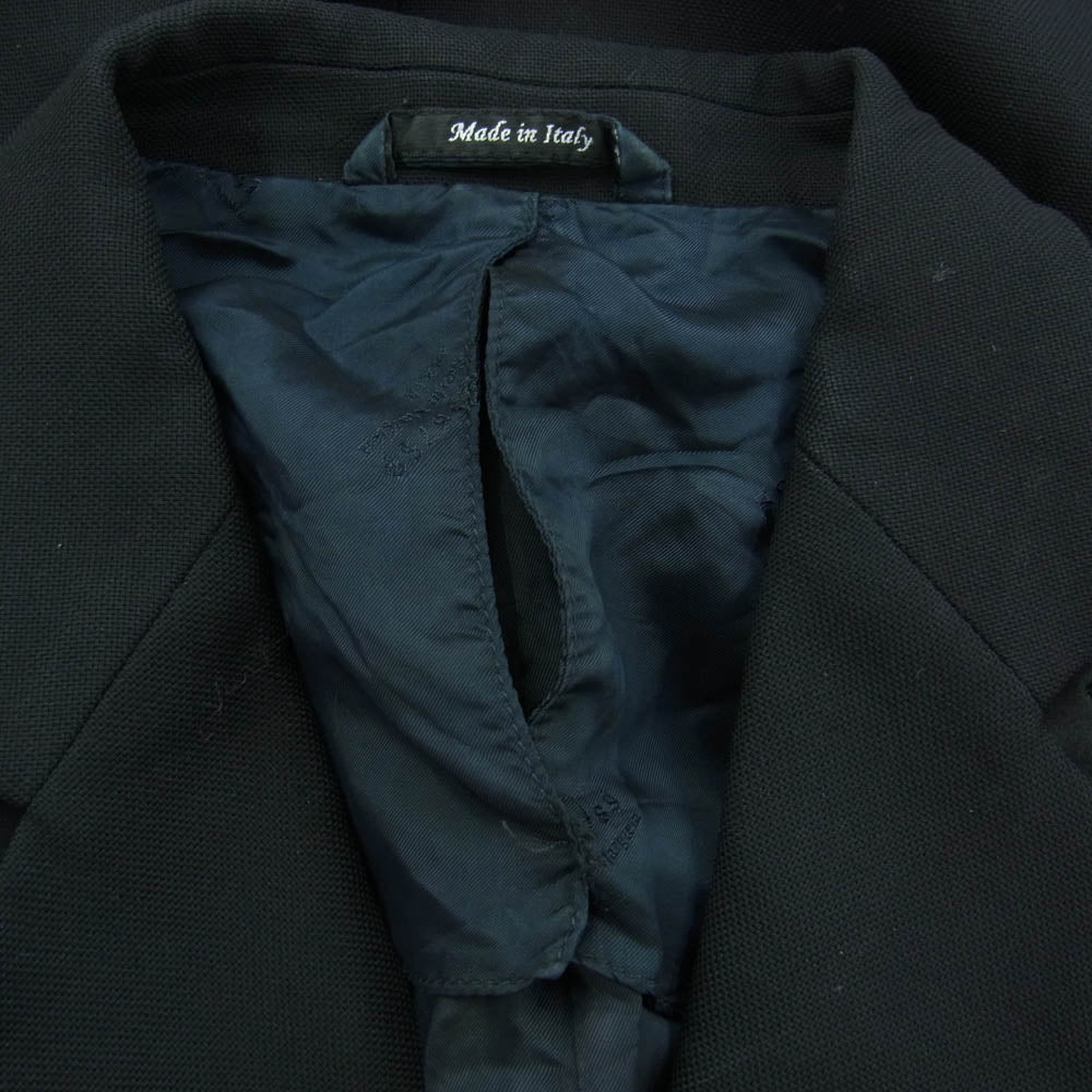 MAISON MARTIN MARGIELA メゾンマルタンマルジェラ 13SS S51BN0177 ➃ライン 2枚襟 2B テーラードジャケット ブラック系 4【中古】