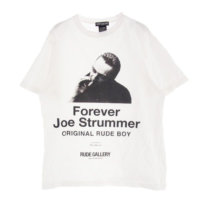 RUDE GALLERY ルードギャラリー 23SS JOE STRUMMER TEE Photography by sho KIKUCHI フォトプリント 半袖 Tシャツ ホワイト ホワイト系 L【中古】