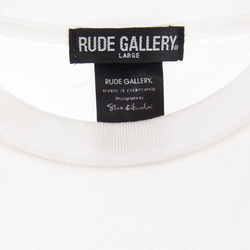 RUDE GALLERY ルードギャラリー 23SS JOE STRUMMER TEE Photography by sho KIKUCHI フォトプリント 半袖 Tシャツ ホワイト ホワイト系 L【中古】