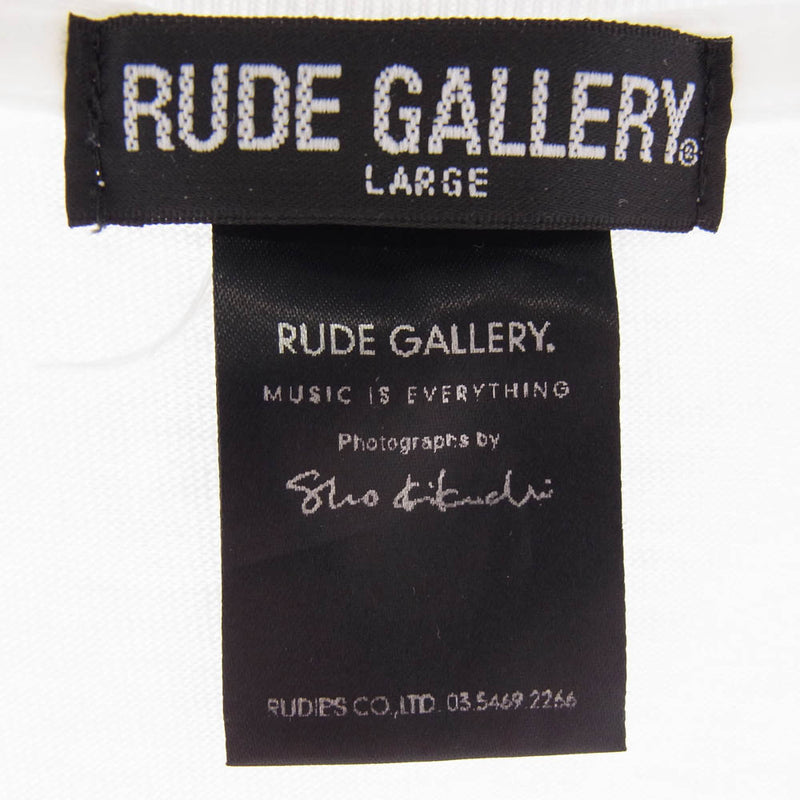 RUDE GALLERY ルードギャラリー 23SS JOE STRUMMER TEE Photography by sho KIKUCHI フォトプリント 半袖 Tシャツ ホワイト ホワイト系 L【中古】