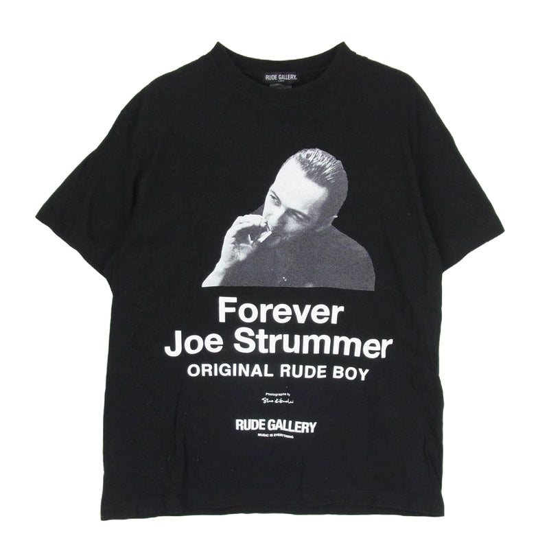 RUDE GALLERY ルードギャラリー 23SS JOE STRUMMER TEE Photography by sho KIKUCHI フォトプリント 半袖 Tシャツ ブラック系 L【中古】