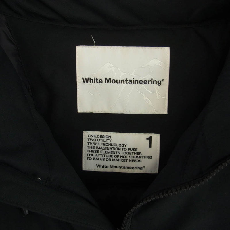 WHITE MOUNTAINEERING ホワイトマウンテニアリング WM2173203 TAION タイオン TWILLED DOWN JACKET ブラック系 1【中古】