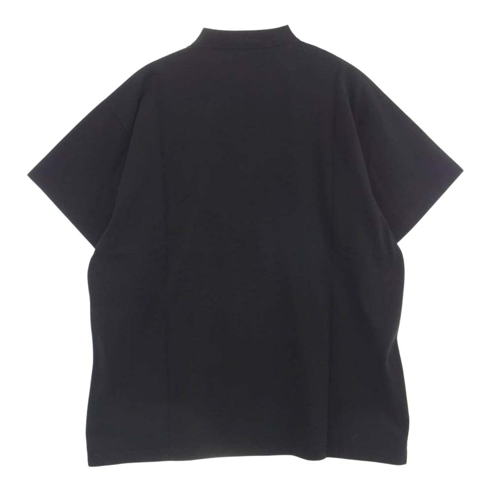 BALENCIAGA バレンシアガ 739028 TPVF9 オーバーサイズ コットン フロント 刺? 半袖 Ｔシャツ ブラック系 3【美品】【中古】