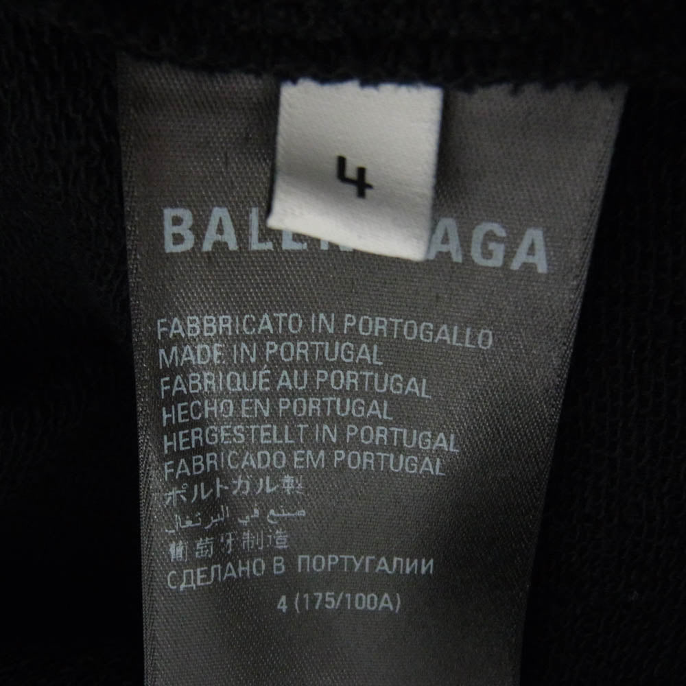 BALENCIAGA バレンシアガ 22AW 729322 TNVN2 Hoodie Large Fit ラージ フィット フーディー パーカー ロゴ刺? ブラック系 4【中古】