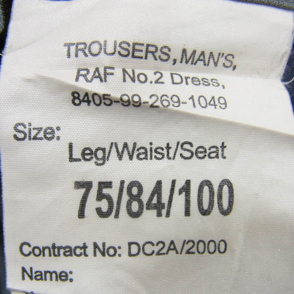 ヴィンテージ 8405-99-269-1049 british army MILITARY ミリタリー イギリス空軍 RAF No.2 ドレス オフィサー スラックス パンツ ネイビー系【中古】