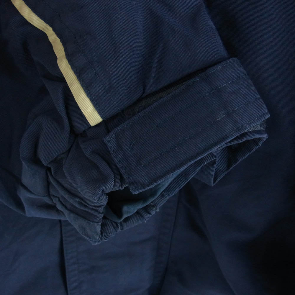 FRED PERRY フレッドペリー ライン 袖ワッペン ロゴ刺繍 ジップアップ ブルゾン ジャケット ネイビー系 M【中古】