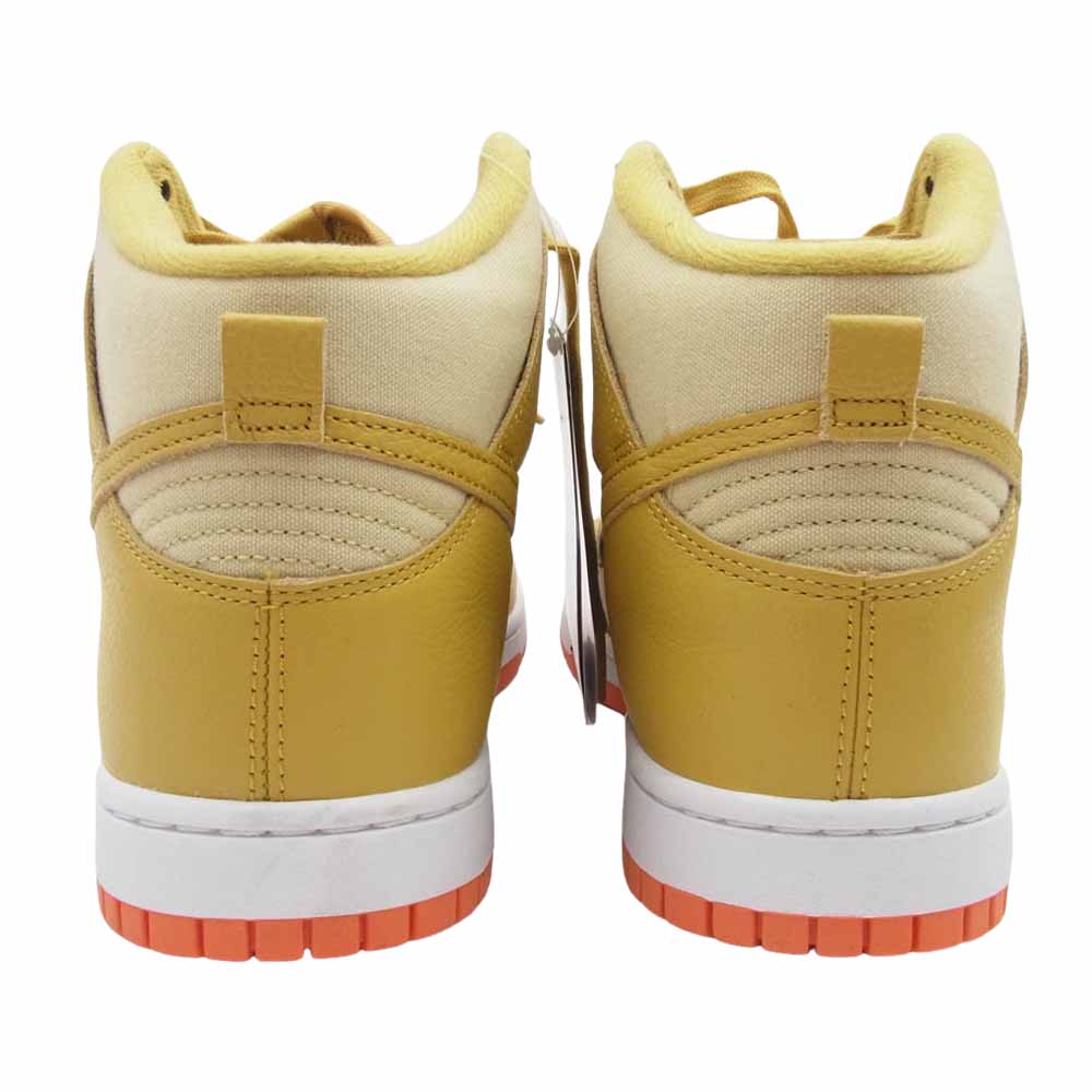 NIKE ナイキ DV7215-700 Dunk Hi Retro Prm ダンク ハイ レトロ プレミアム スニーカー イエロー系 ベージュ系 28cm【新古品】【未使用】【中古】