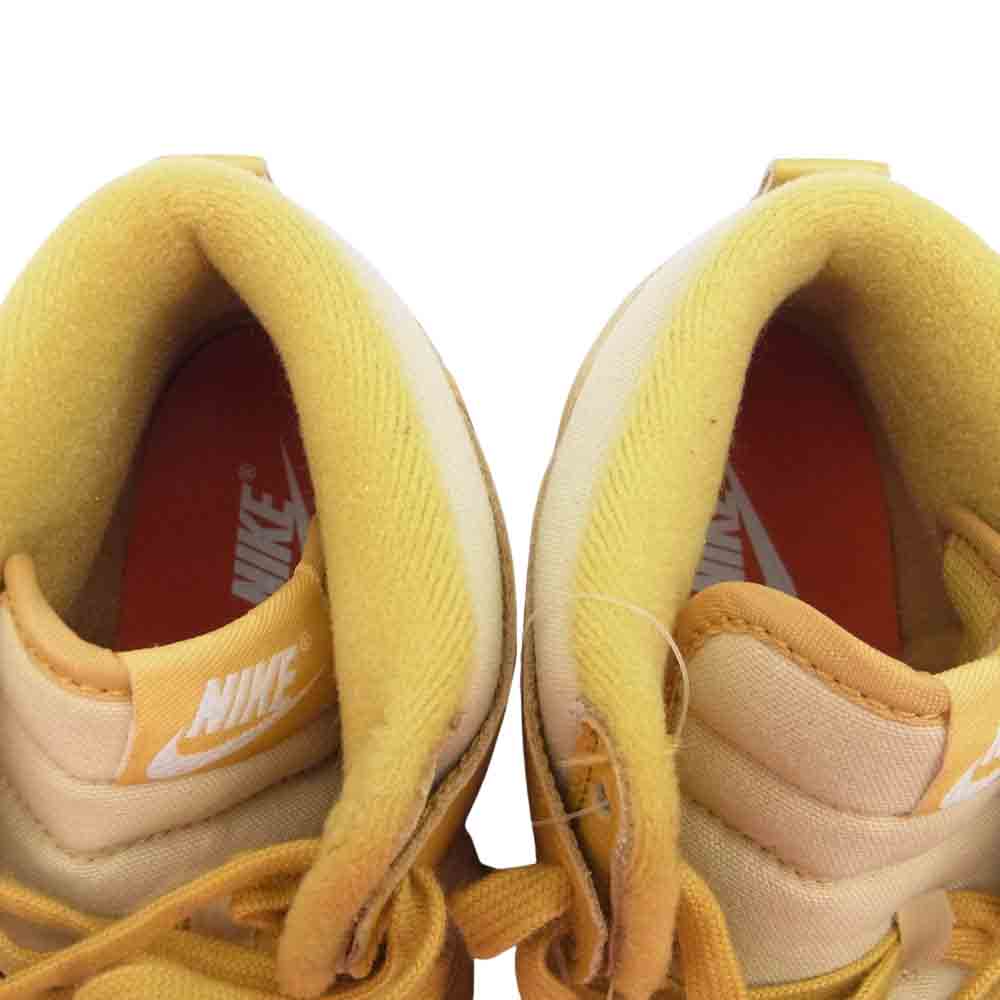 NIKE ナイキ DV7215-700 Dunk Hi Retro Prm ダンク ハイ レトロ プレミアム スニーカー イエロー系 ベージュ系 28cm【新古品】【未使用】【中古】