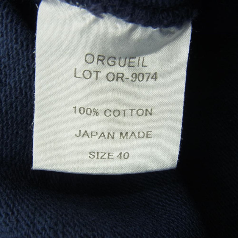 ORGUEIL オルゲイユ OR-9074 Basque Shirt バスクシャツ 長袖 Tシャツ カットソー ネイビー系 40【中古】