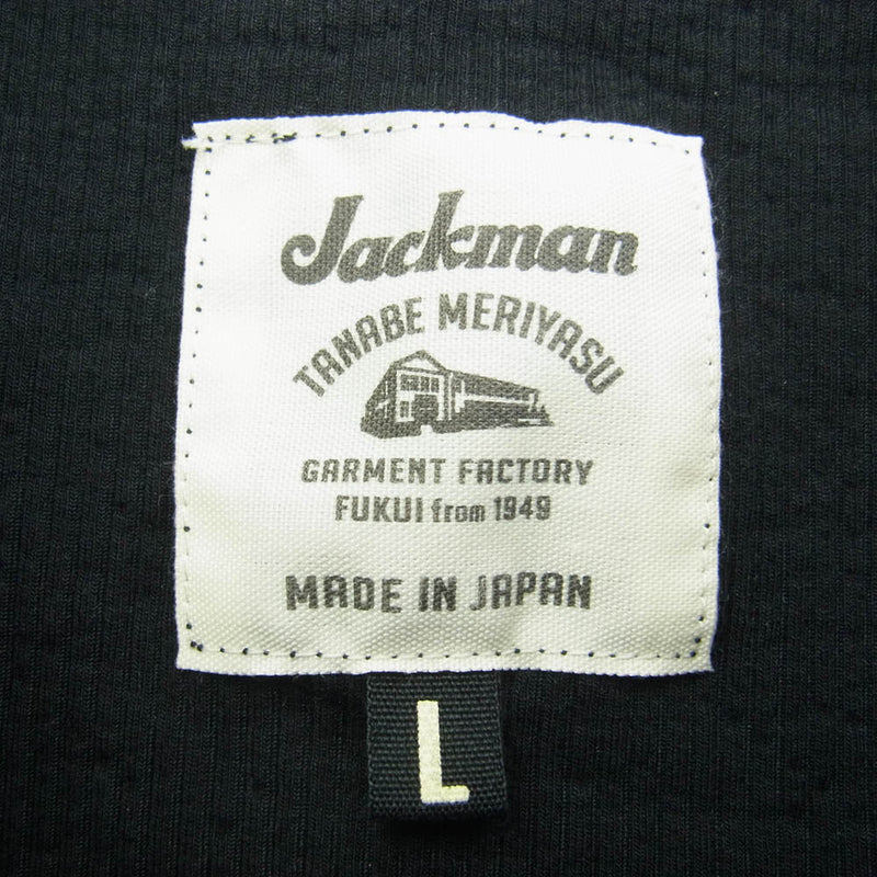 ジャックマン ワッフル ニット 長袖 Tシャツ カットソー ブラック系 L【中古】