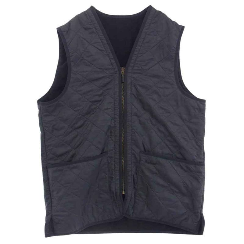 Barbour バブアー MLI0002 POLARQUILT WAISTCOAT/ZIP IN LINER ポーラテック キルティング ウエストコート フリース ベスト ネイビー系 M【中古】