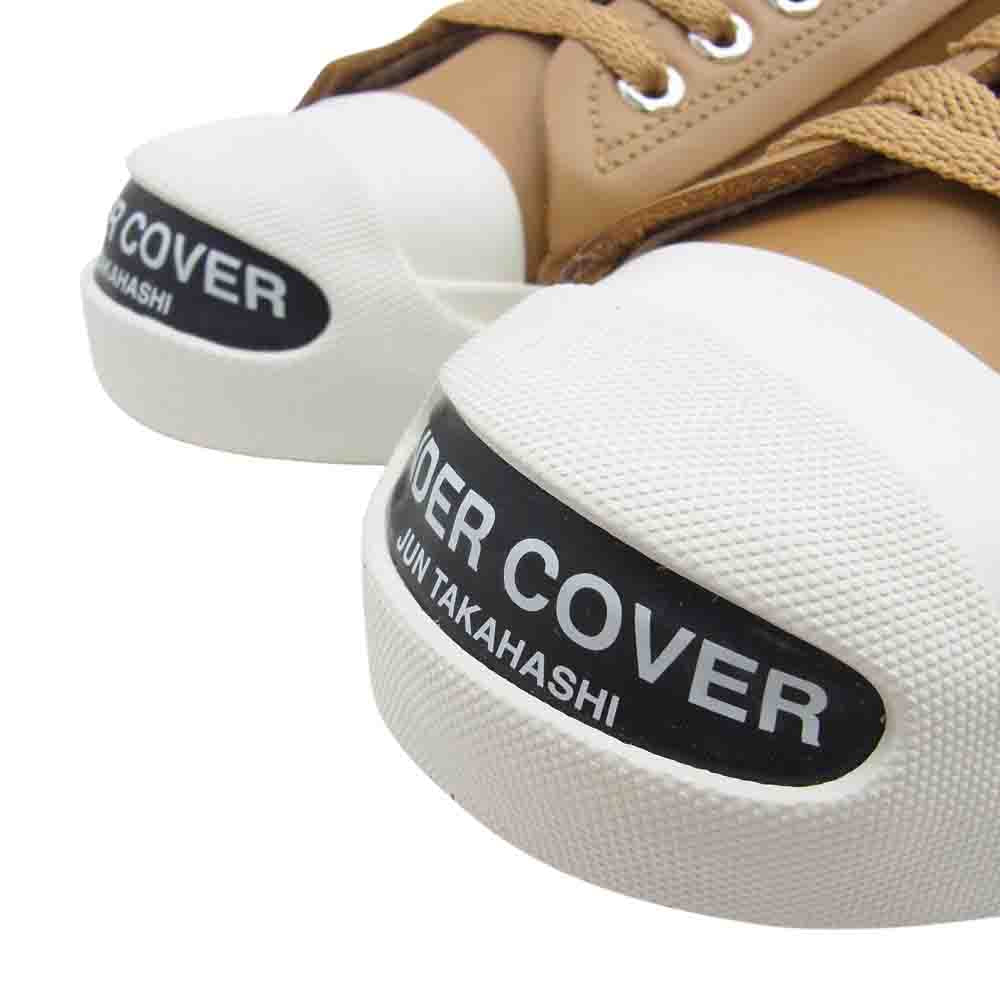 UNDERCOVER アンダーカバー 24AW UC2D9F02 TOE LOGO LEATHER SNEAKERS トゥロゴ レザー ローカット スニーカー ブラウン系 M【極上美品】【中古】