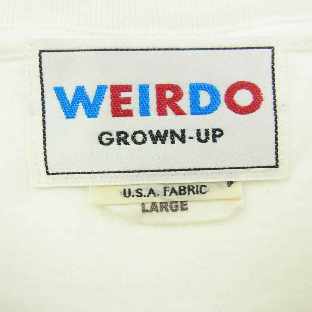 WEIRDO ウィアード SIG S/S T-SHIRTS ロゴ Tシャツ オフホワイト系 L【中古】