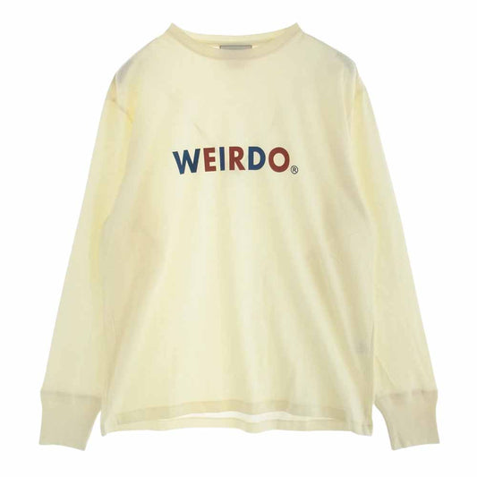 WEIRDO ウィアード SIG L/S T-SHIRTS ロゴ 長袖 Tシャツ オフホワイト系 XL【中古】