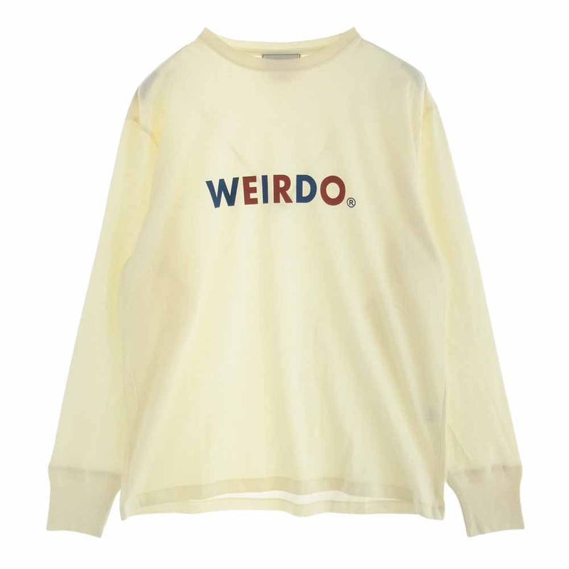 WEIRDO ウィアード SIG L/S T-SHIRTS ロゴ 長袖 Tシャツ オフホワイト系 XL【中古】