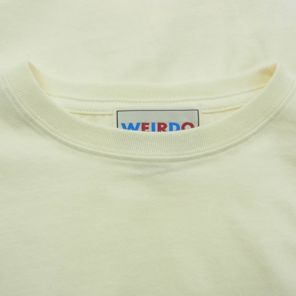 WEIRDO ウィアード SIG L/S T-SHIRTS ロゴ 長袖 Tシャツ オフホワイト系 XL【中古】