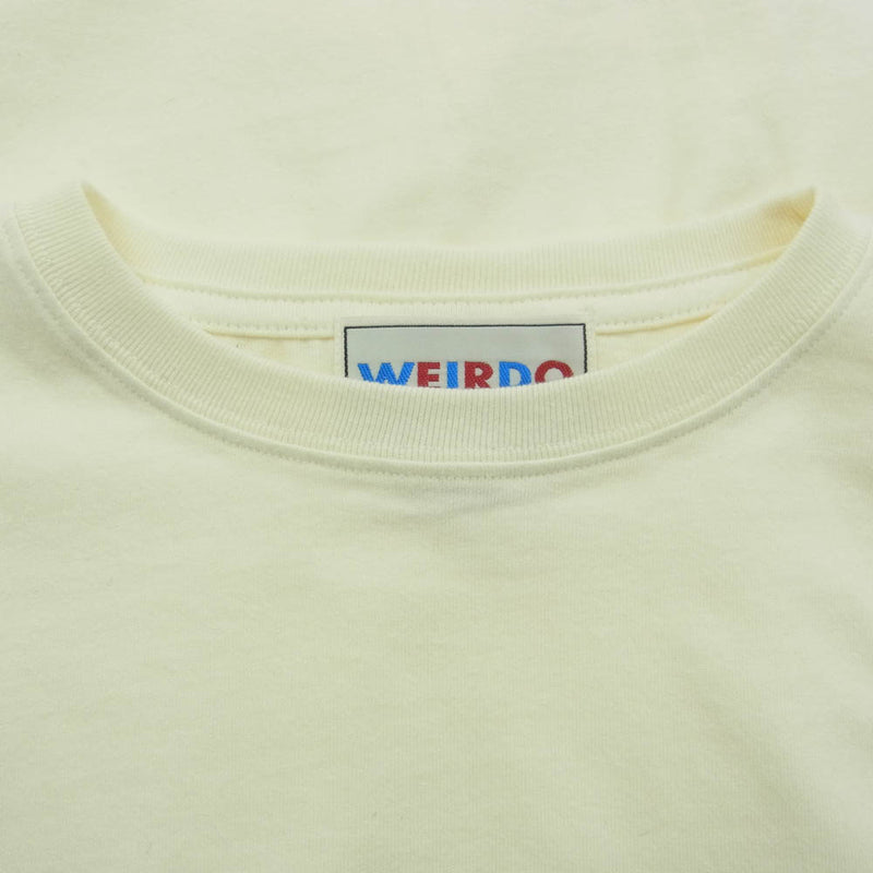 WEIRDO ウィアード SIG L/S T-SHIRTS ロゴ 長袖 Tシャツ オフホワイト系 XL【中古】