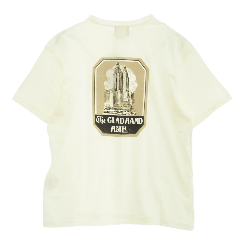 BY GLADHAND バイグラッドハンド BYGH-21-SS-22 EMPIRE GLAD - S/S T-SHIRTS プリント Tシャツ オフホワイト系 XL【極上美品】【中古】