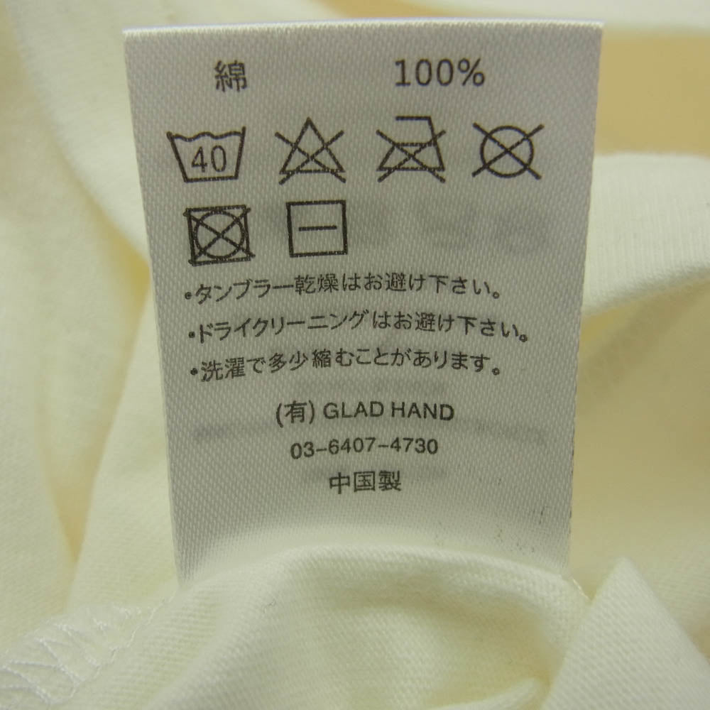BY GLADHAND バイグラッドハンド BYGH-21-SS-22 EMPIRE GLAD - S/S T-SHIRTS プリント Tシャツ オフホワイト系 XL【極上美品】【中古】